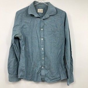 Trumaker Co. Blue Men’s Button Down Shirt Collared Long Sleeve Soft Cotton Blend